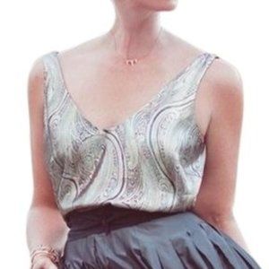 J. Crew Metallic Gold 07030 Tank Top/Cami